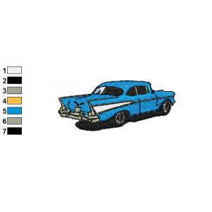 Classic Cars 70 Embroidery Design